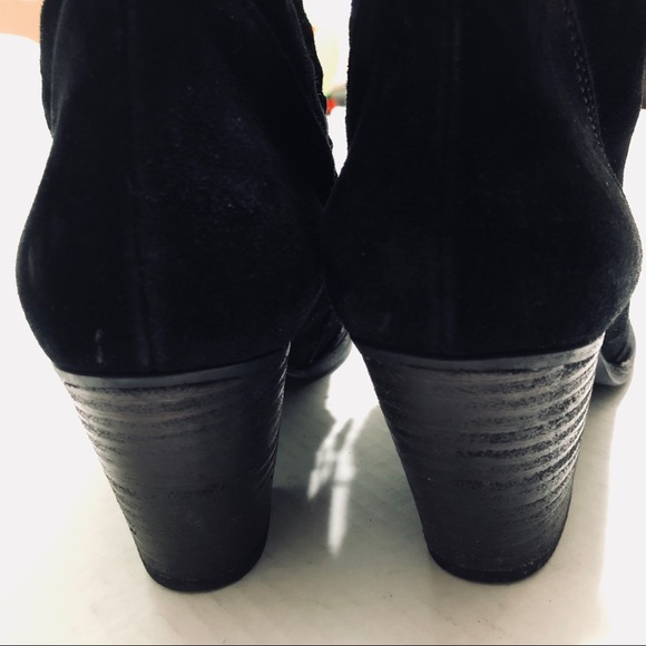 Paul Green black suede ankle boots size USA 9 - Picture 6 of 8